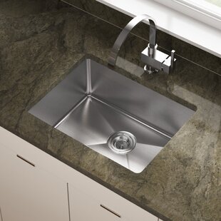 MR Direct 17.88'' W Single Bowl Stainless Steel Undermount Kitchen Sink 